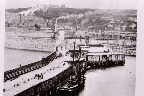 historic image of harbour 1880text...