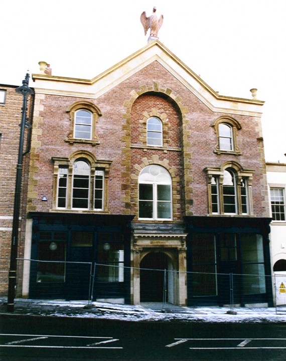 front of building 2002.