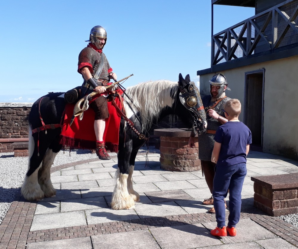 Blue, his groom and cavalryman