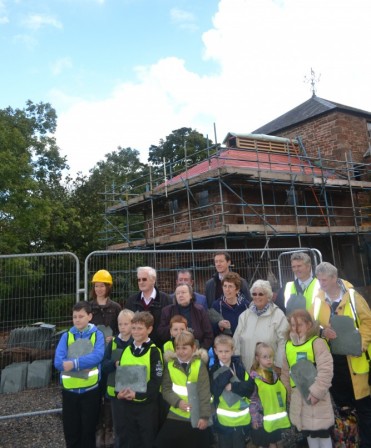 Warwick Bridge Topping Out Ceremony Warwick Bridge Primary School pupils attending topping out ceremony at Warwick Bridge Mill
