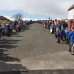 schoolchildren waiting for visitors