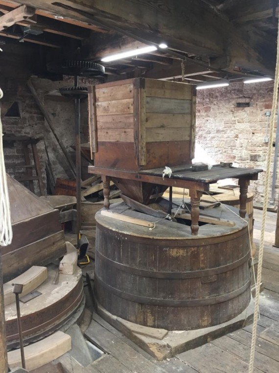 restored millstones ready to mill