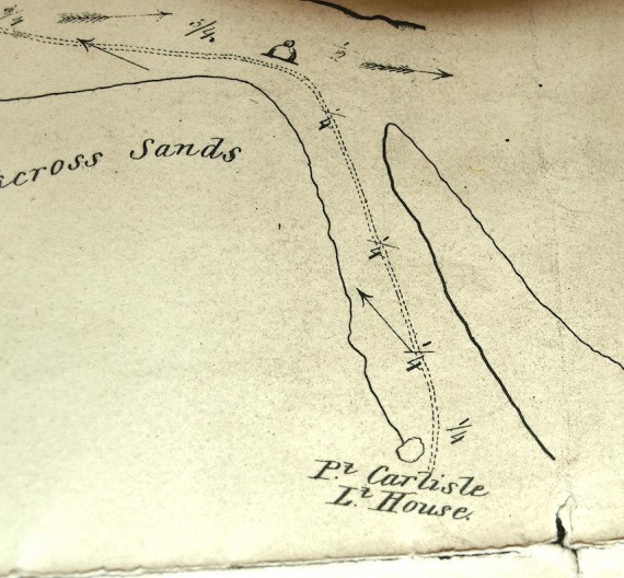 map showing lighthouse
