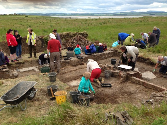 excavation works on holy island