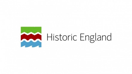Historic England Logo - main funders of this work main funders logo for the work on site